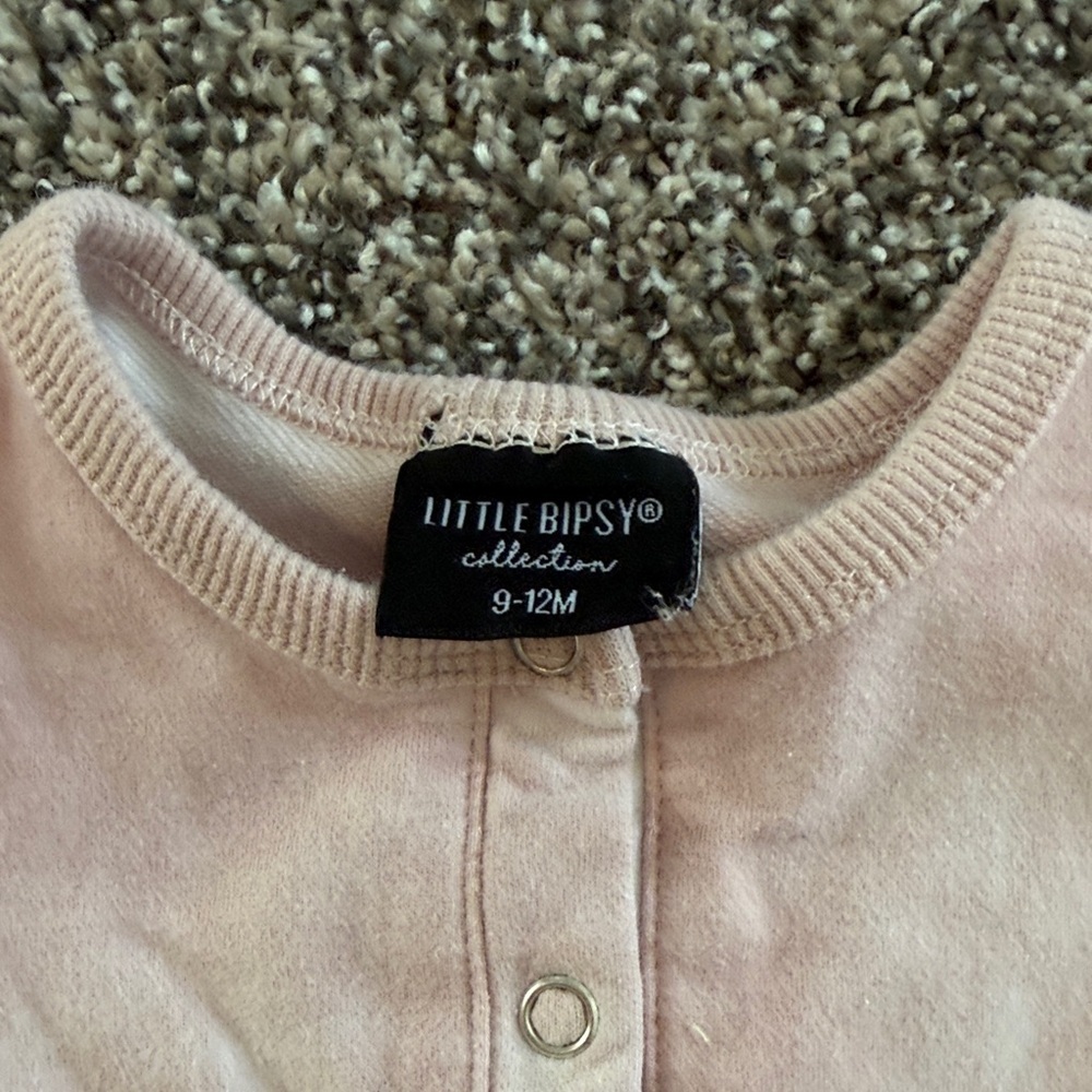 Little Bipsy Blush Pink Baby Girl Romper Size 6-12 Months - Picture 2 of 3
